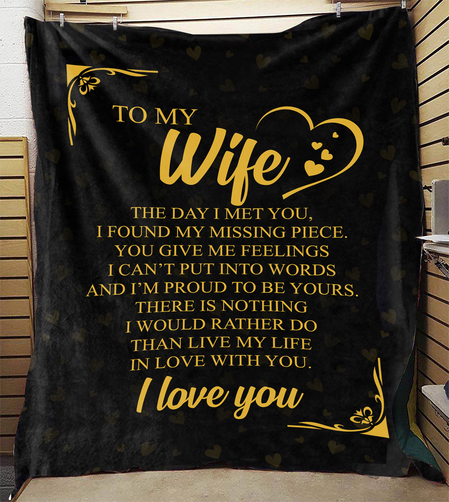 To My Wife - The Day I Met You Plush Fleece Blanket - 50x60