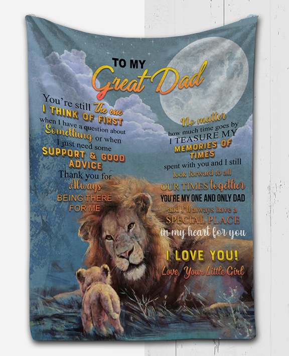 To My Great Dad Plush Fleece Blanket - 50x60