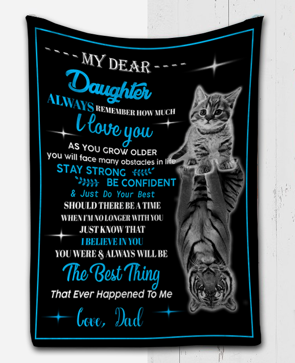 My Dear Daughter - Always Remember Plush Fleece Blanket - 50x60