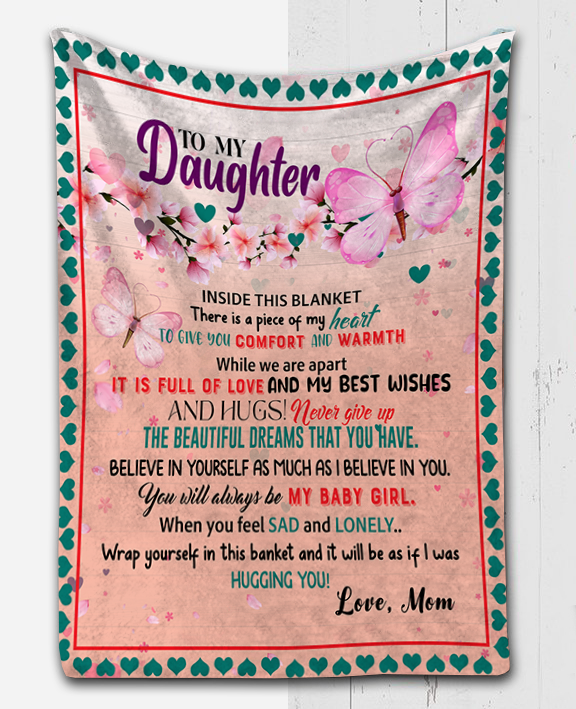 To My Daughter - To Give You Comfort Plush Fleece Blanket - 50x60