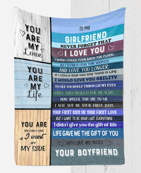 To My Girlfriend - Never Forget Plush Fleece Blanket - 50x60