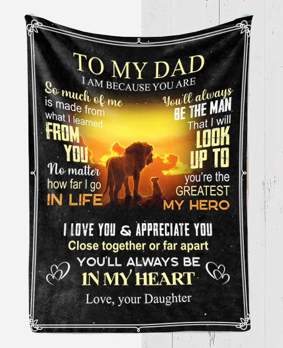 To My Dad - So Much Of Me Plush Fleece Blanket - 50x60