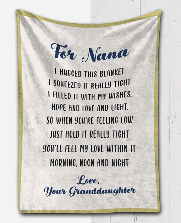 For Nana - Hugged This Blanket Plush Fleece Blanket - 50x60