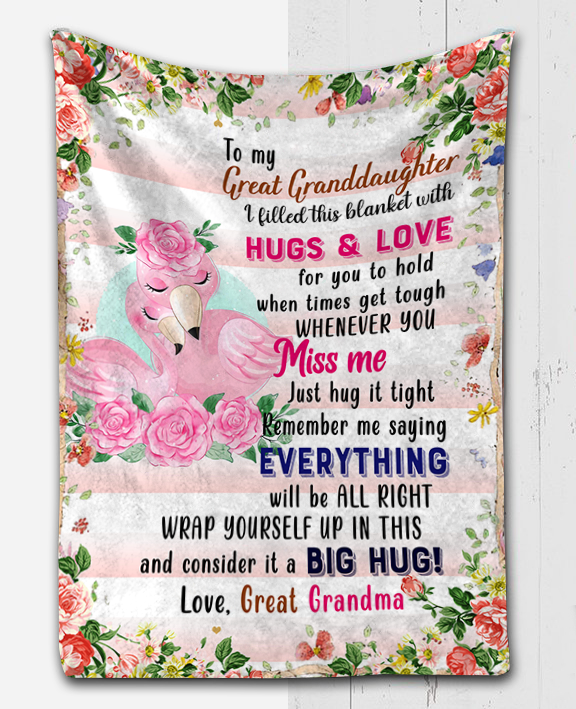 To My Great Granddaughter Plush Fleece Blanket - 50x60