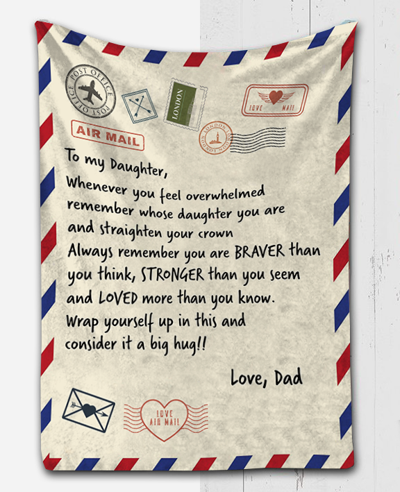 To My Daughter - Whenever You Feel Overwhelmed Plush Fleece Blanket - 50x60