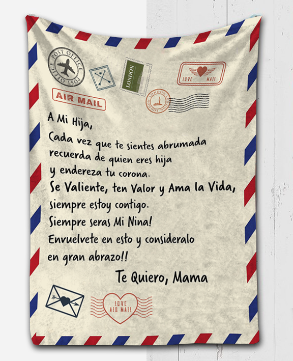 A Mi Hija - Te Quiero Mama Plush Fleece Blanket - 50x60