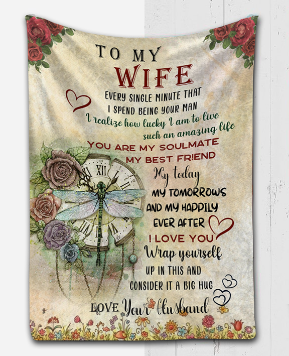 To My Wife - Every Single Minute Plush Fleece Blanket - 50x60