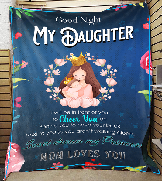 Goodnight My Daughter Plush Fleece Blanket - 50x60