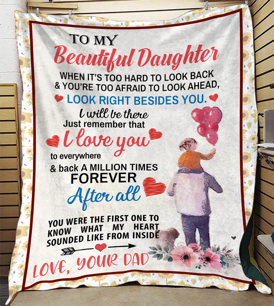 To My Beautiful Daughter - After All Plush Fleece Blanket - 50x60