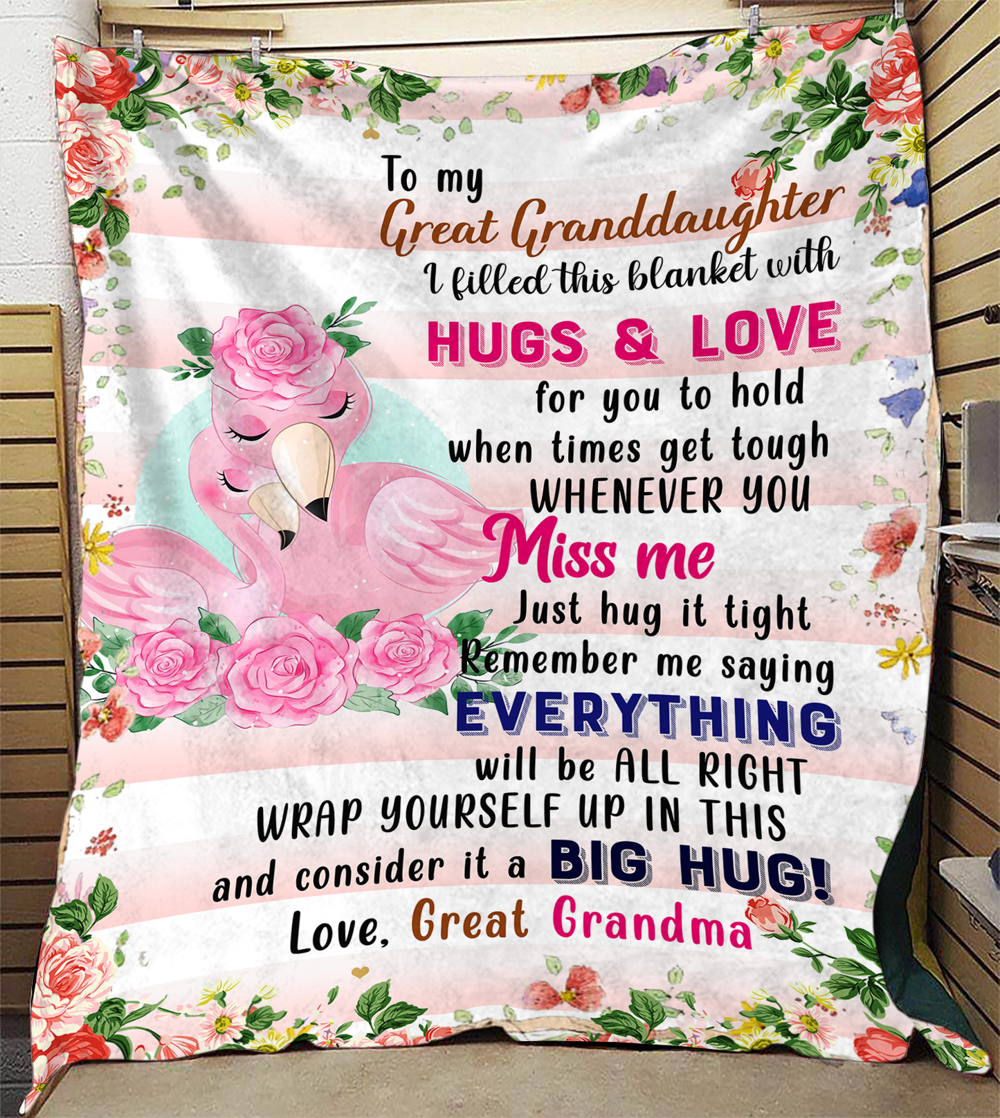 To My Great Granddaughter Plush Fleece Blanket - 50x60