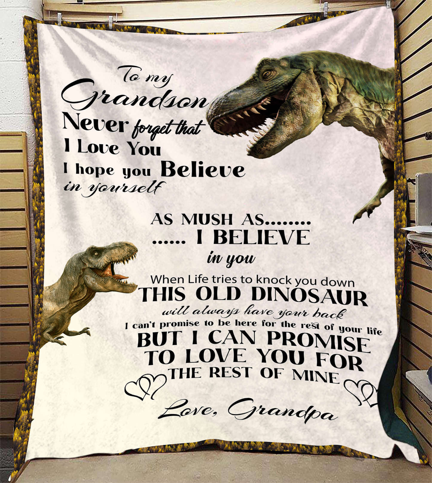 To My Grandson - Never Forget Plush Fleece Blanket - 50x60