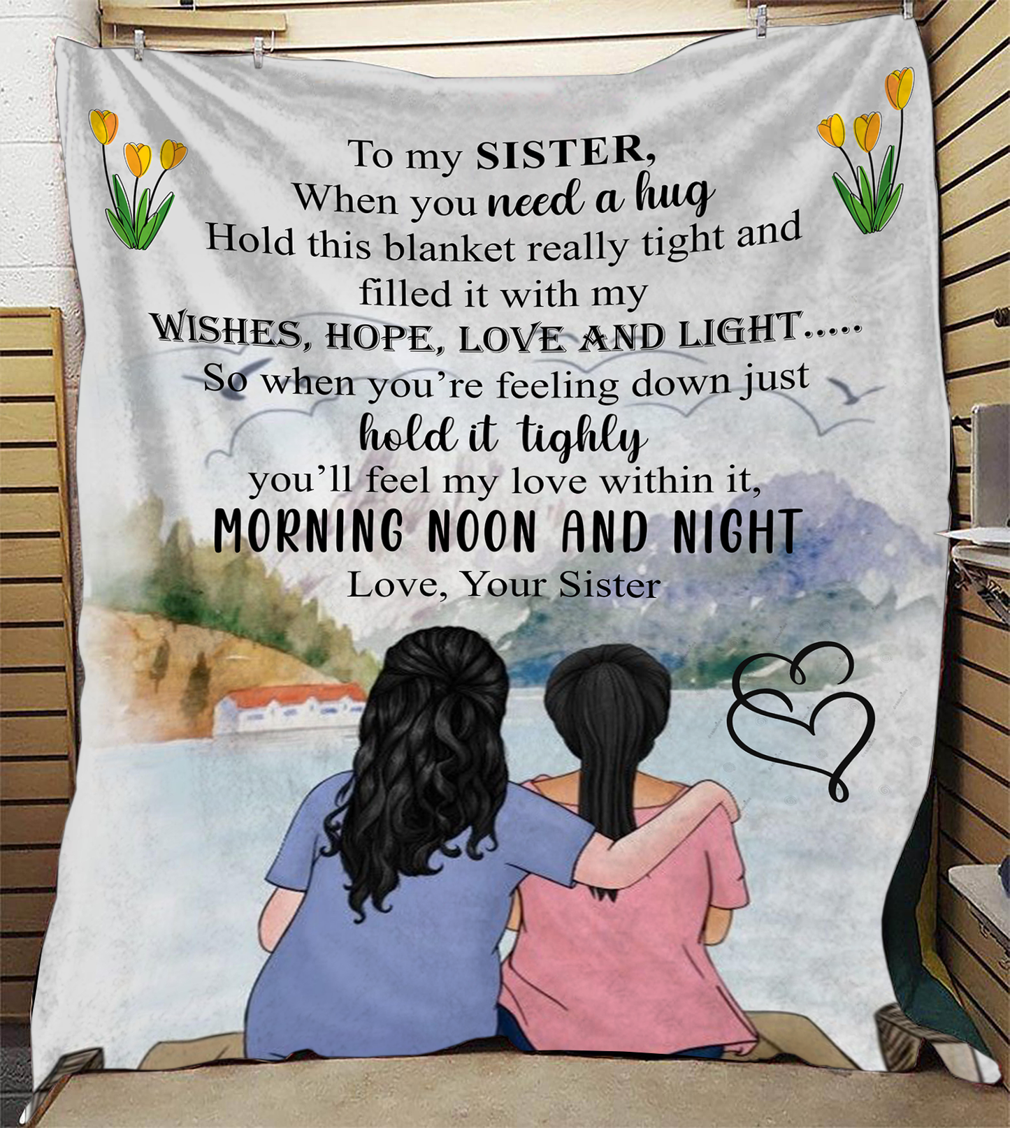 To My Sister - When You Need Plush Fleece Blanket - 50x60
