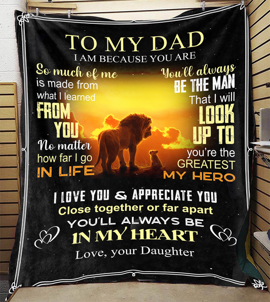 To My Dad - So Much Of Me Plush Fleece Blanket - 50x60