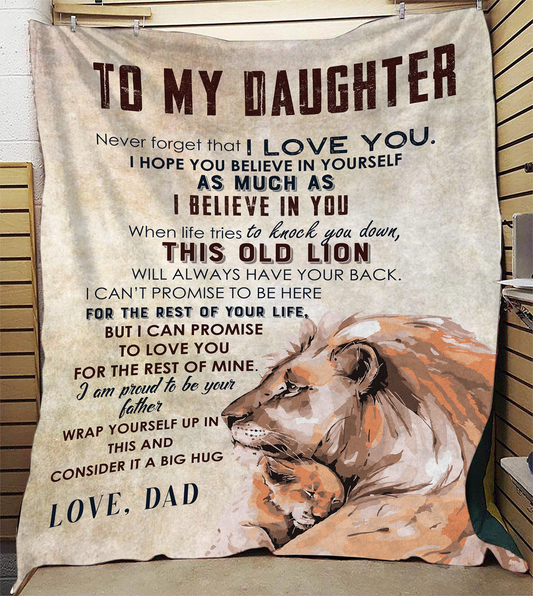 To my Daughter - I Love You Plush Fleece Blanket - 50x60