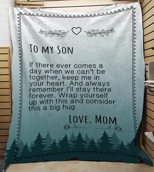 To My Son - If There ever Plush Fleece Blanket - 50x60
