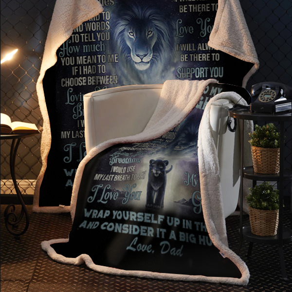 To My Daughter - I Will Always Be There Plush Fleece Blanket - 50x60