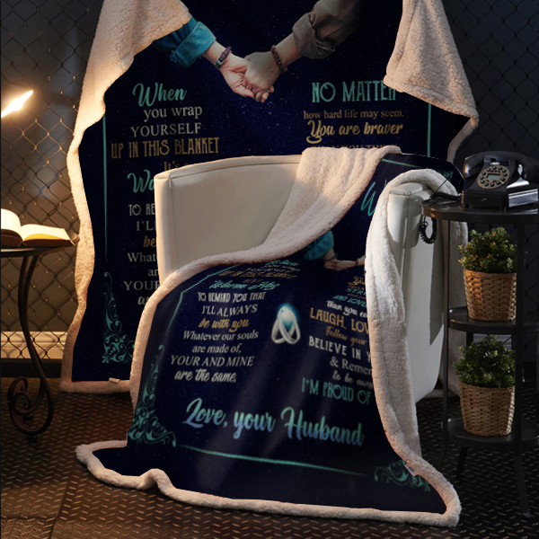 To My Wife - I'm Proud Of You Plush Fleece Blanket - 50x60