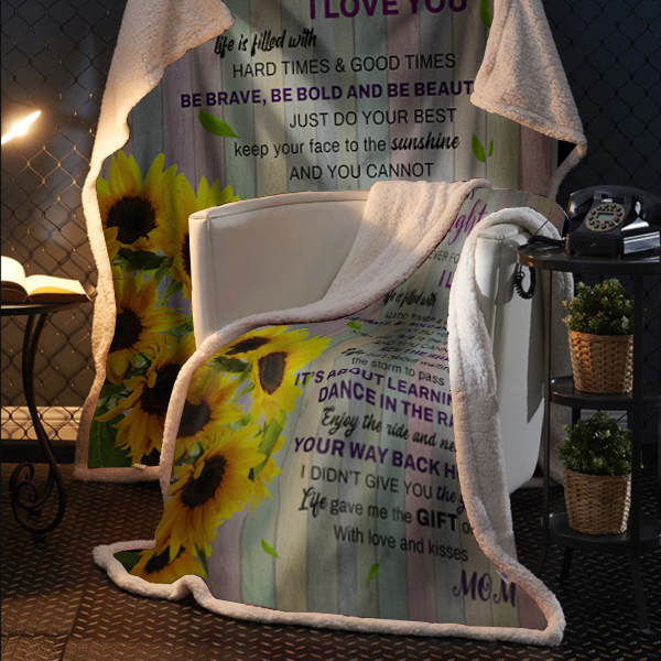 To My Daughter - The Gift Of Life Plush Fleece Blanket - 50x60