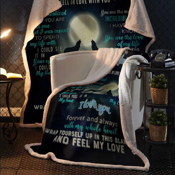 To My Soulmate - I Fell in Love with You Plush Fleece Blanket - 50x60