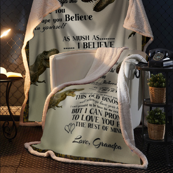 To My Grandson - Never Forget Plush Fleece Blanket - 50x60