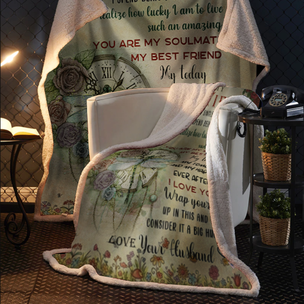 To My Wife - Every Single Minute Plush Fleece Blanket - 50x60