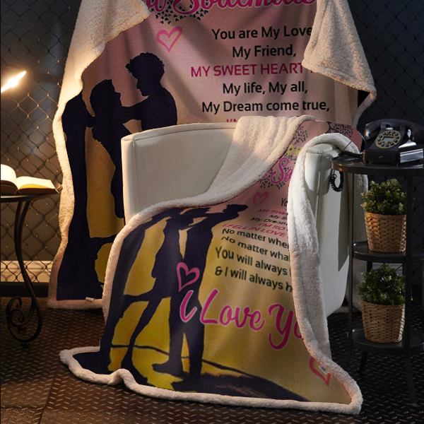 To My Smokin' Hot Soulmate Plush Fleece Blanket - 50x60