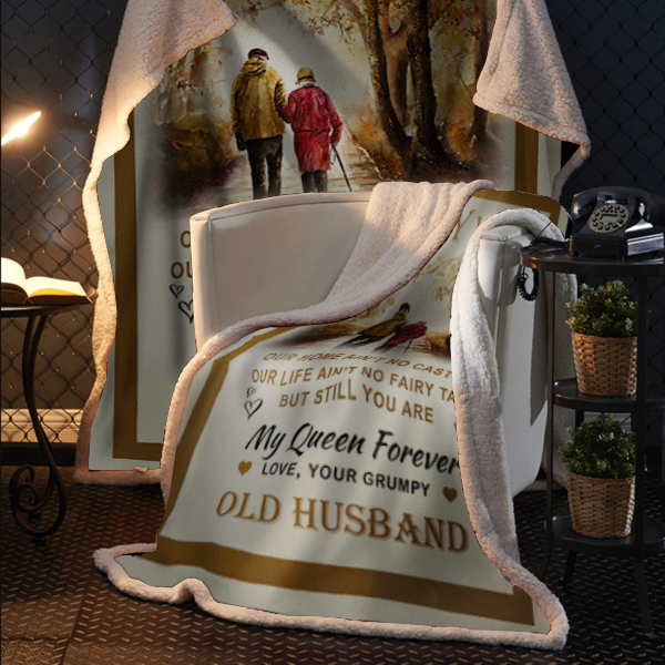 To My Wife - Our Home Plush Fleece Blanket - 50x60