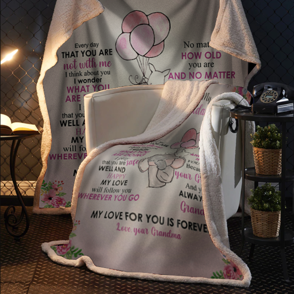 To My Granddaughter - No Matter How Plush Fleece Blanket - 50x60