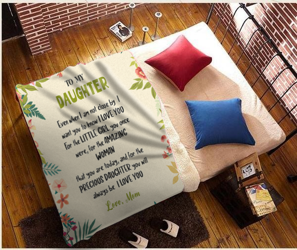 To My Precious Daughter Plush Fleece Blanket - 50x60