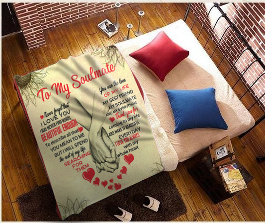 To My Soulmate - Never Forget Plush Fleece Blanket - 50x60