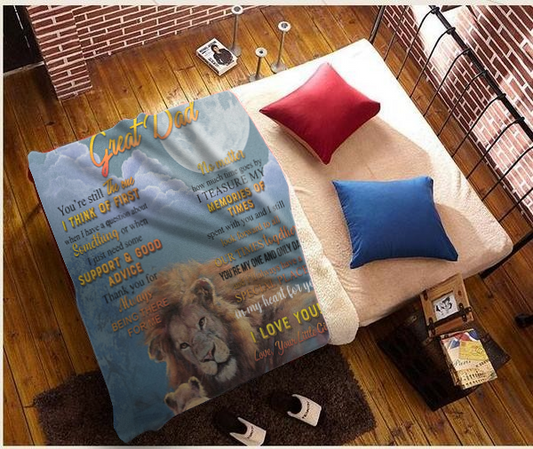 To My Great Dad Plush Fleece Blanket - 50x60