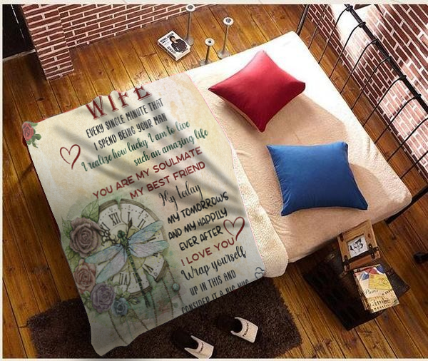 To My Wife - Every Single Minute Plush Fleece Blanket - 50x60