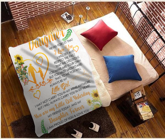 To My Daughter - You Are My Little Girl Plush Fleece Blanket - 50x60
