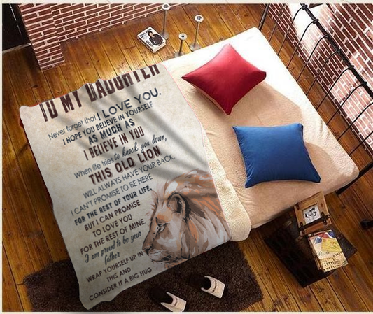 To my Daughter - I Love You Plush Fleece Blanket - 50x60