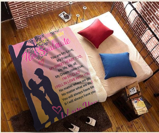 To My Smokin' Hot Soulmate Plush Fleece Blanket - 50x60