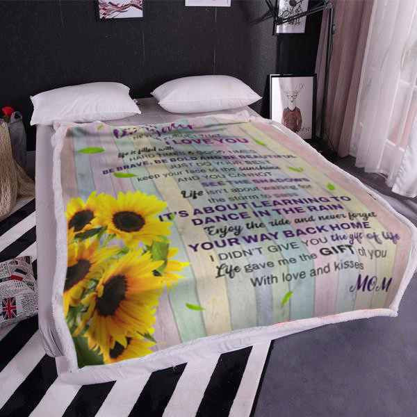 To My Daughter - The Gift Of Life Plush Fleece Blanket - 50x60