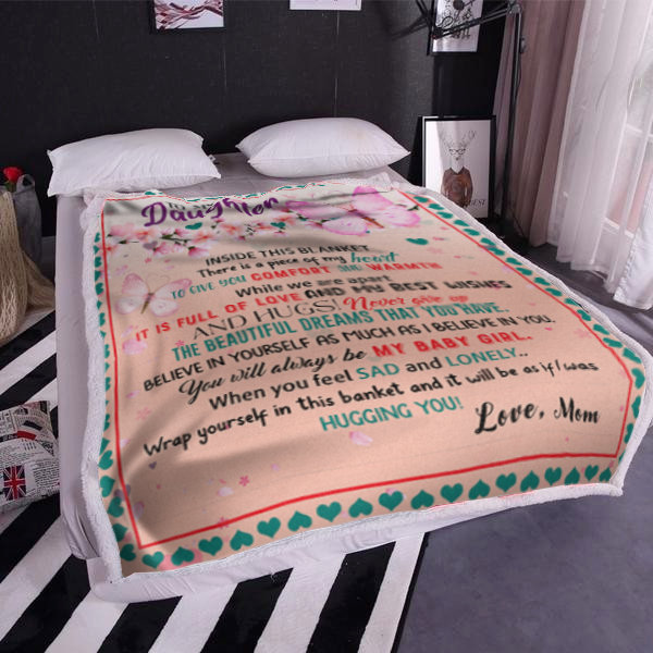 To My Daughter - To Give You Comfort Plush Fleece Blanket - 50x60