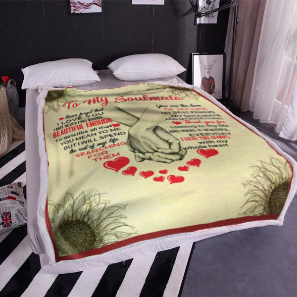 To My Soulmate - Never Forget Plush Fleece Blanket - 50x60