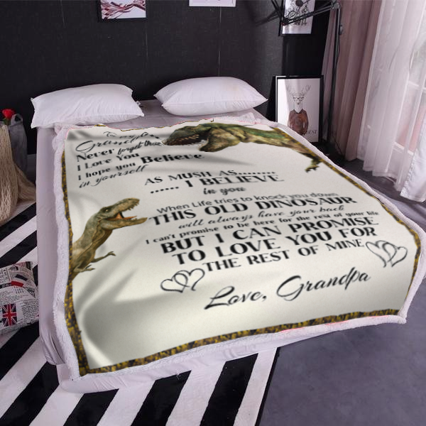 To My Grandson - Never Forget Plush Fleece Blanket - 50x60