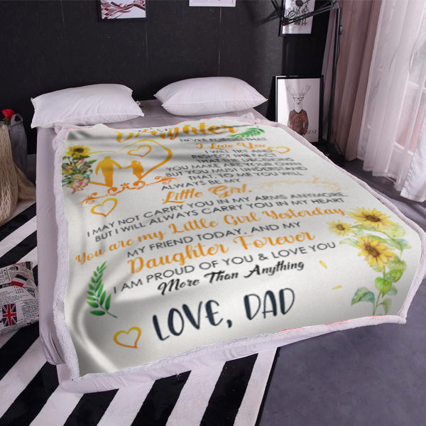 To My Daughter - You Are My Little Girl Plush Fleece Blanket - 50x60