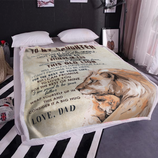 To my Daughter - I Love You Plush Fleece Blanket - 50x60