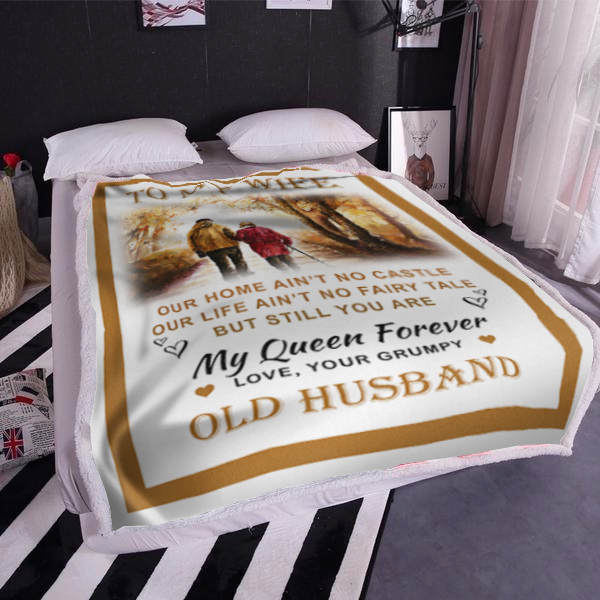 To My Wife - Our Home Plush Fleece Blanket - 50x60