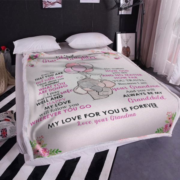 To My Granddaughter - No Matter How Plush Fleece Blanket - 50x60