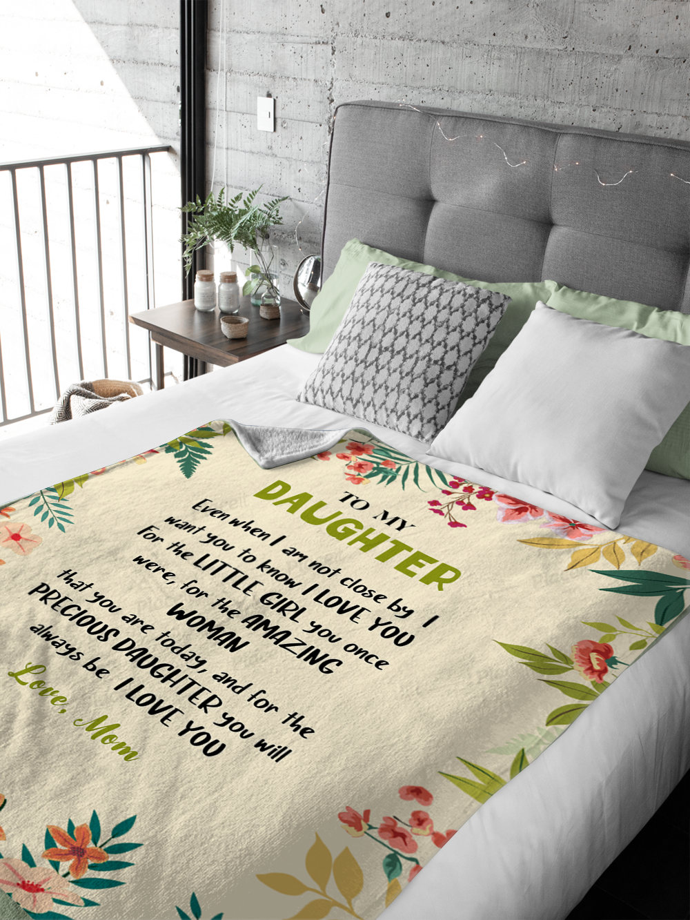 To My Precious Daughter Plush Fleece Blanket - 50x60