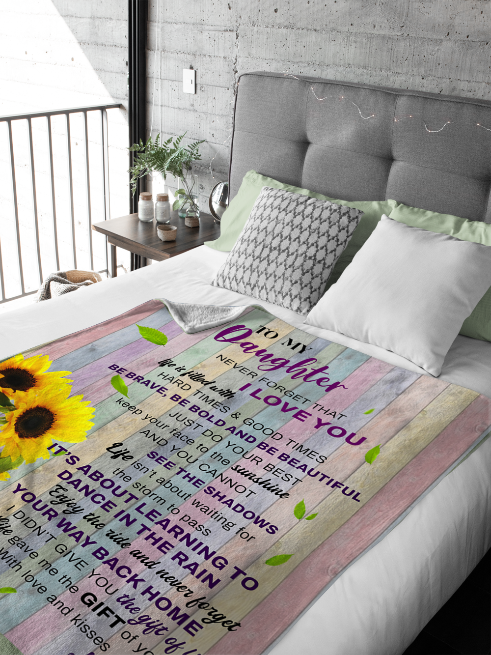 To My Daughter - The Gift Of Life Plush Fleece Blanket - 50x60