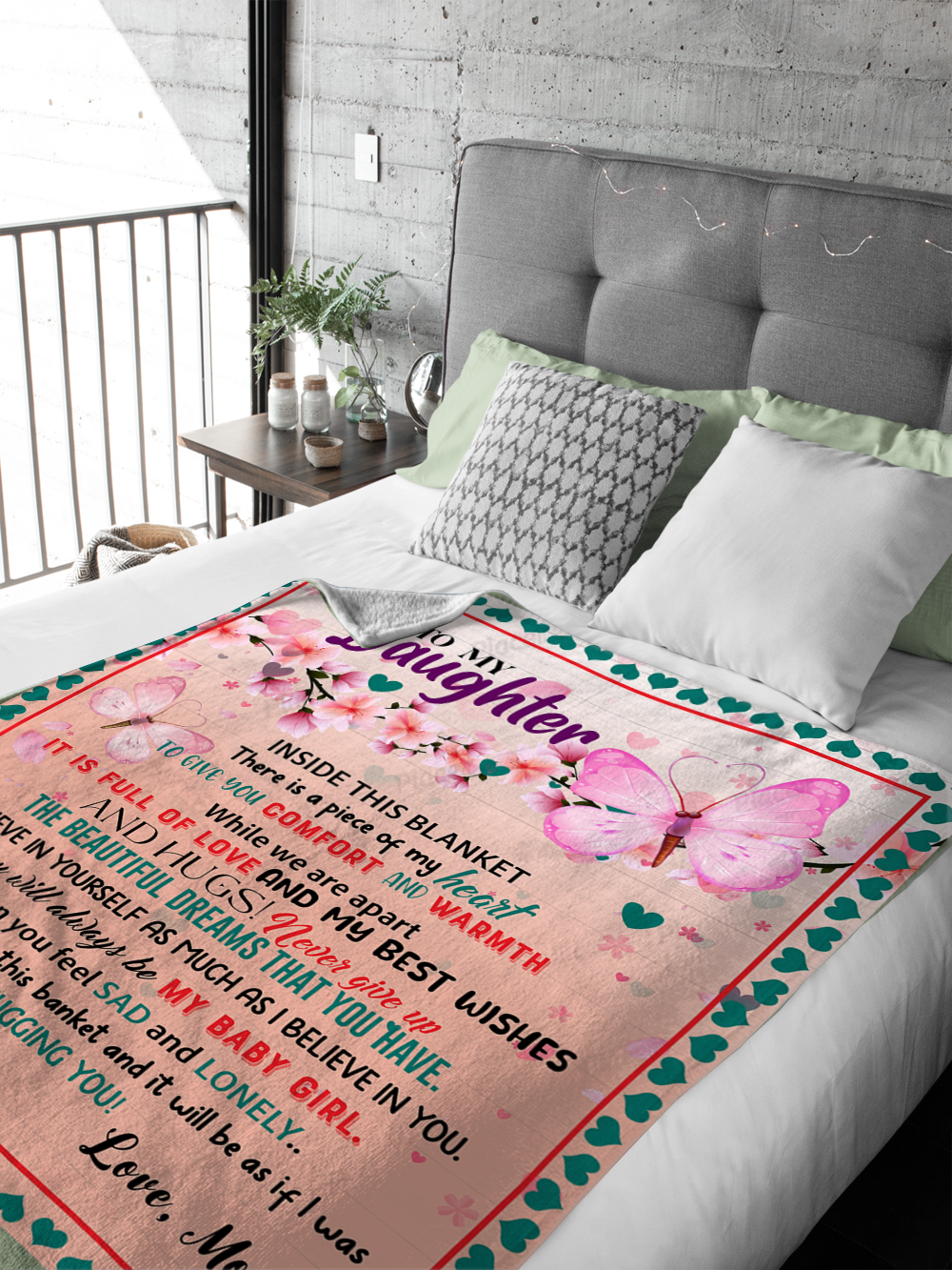 To My Daughter - To Give You Comfort Plush Fleece Blanket - 50x60