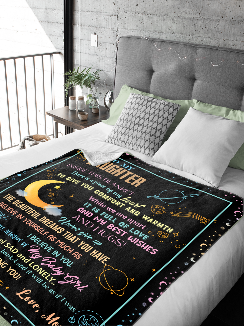 To My Daughter - A Piece Of My Heart Plush Fleece Blanket - 50x60