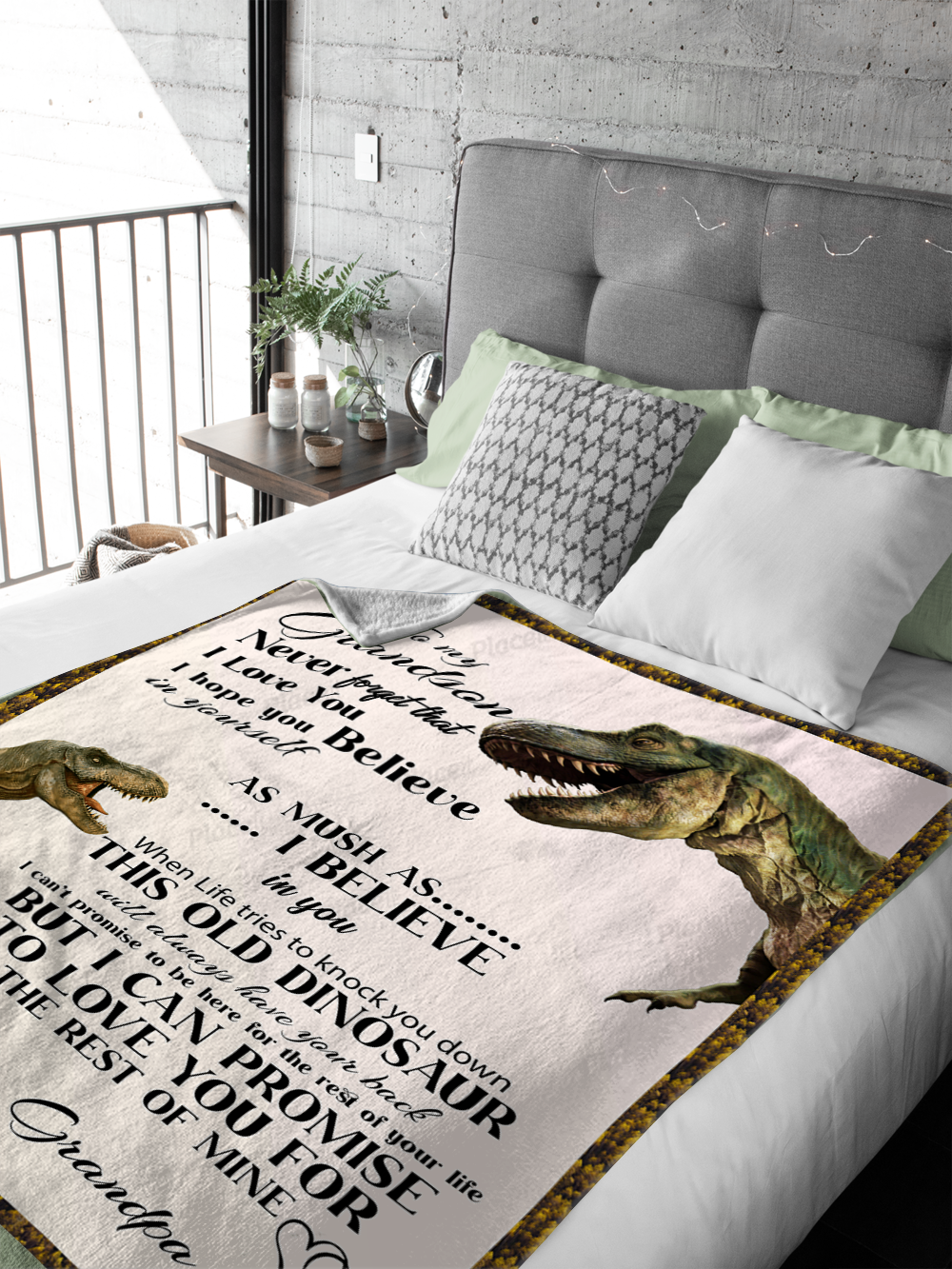 To My Grandson - Never Forget Plush Fleece Blanket - 50x60