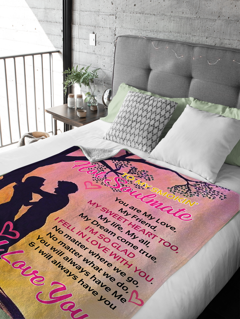 To My Smokin' Hot Soulmate Plush Fleece Blanket - 50x60