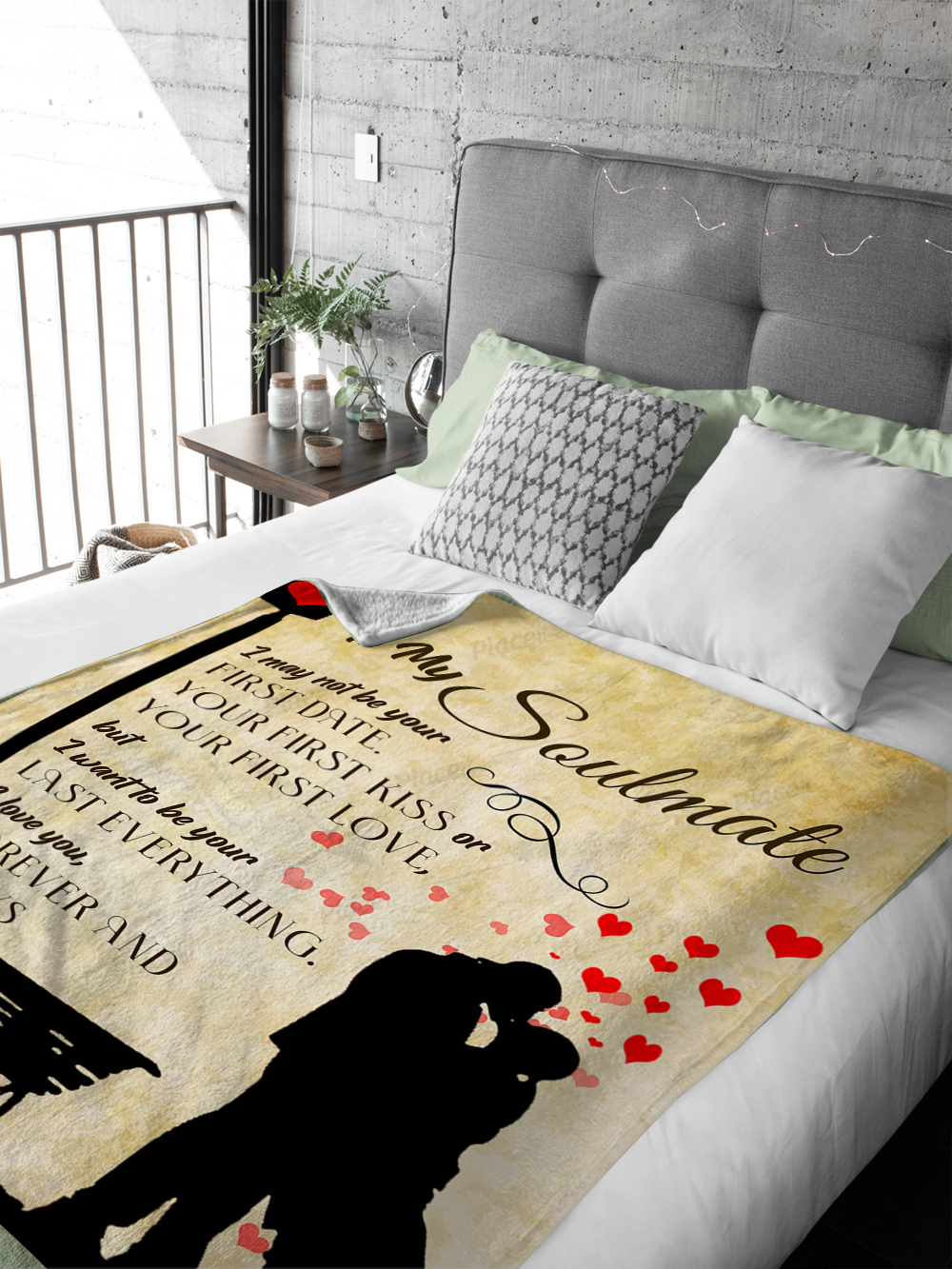 To My Soulmate - Last Everything Plush Fleece Blanket - 50x60